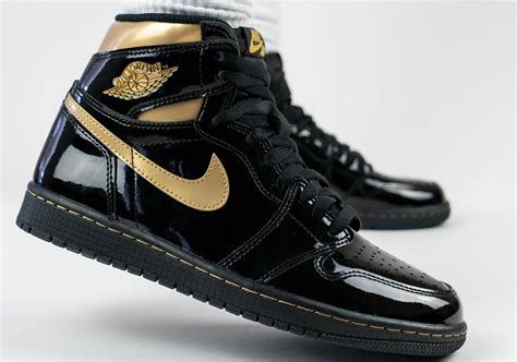 all black jordans with gold|jordan 1 high black metallic gold.